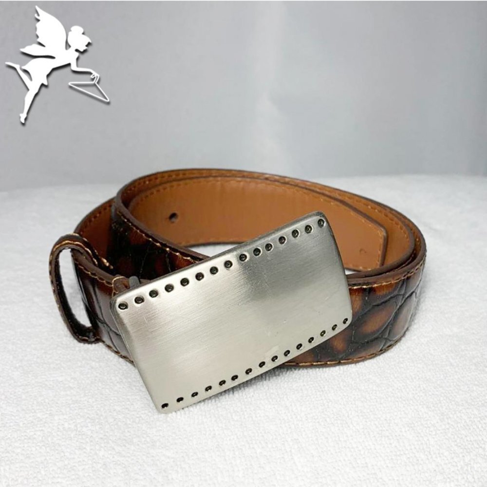 J CAMPBELL Leather belt with id buckle